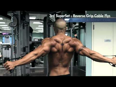 RHOMBOIDS &amp; DELTOIDS/SHOULDERS - Reverse Grip Cable Flys