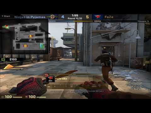 POV - NiKo (FaZe)(22-16) vs NiP / train / 22.10.2017 / 1080p 60fps