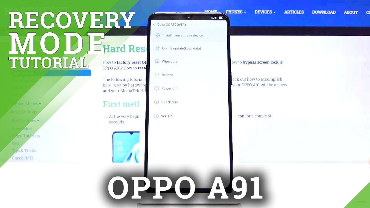 How to Enter Recovery Mode in OPPO A91 – Recovery Options