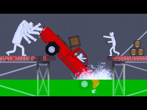 Human-Mutant attacks on a Ruined Bridge over ACID Sea People Playground