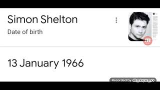 Tomorrow Is Simon Shelton's Birthday