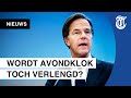 'Rutte wil avondklok achter de hand houden'