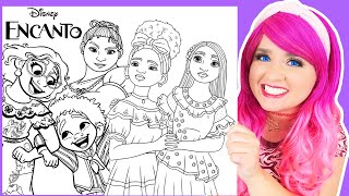 Coloring Encanto Mirabel, Antonio, Isabela, Dolores & Luisa Coloring Pages | Prismacolor Markers
