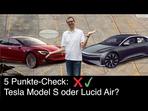 Vergleich: ÜBER-E-Auto 832km Reichweite + 482km Nachladen in 20min Lucid Air vs. Tesla Model S