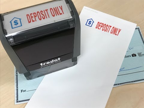 Printy 4912 Two-Color Stock Stamp - Deposit Only