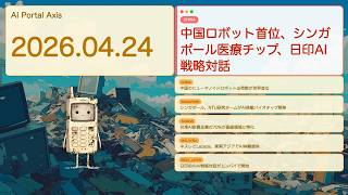 【世界AIニュース】中国ロボット首位、シンガポール医療チップ、日印AI戦略対話【Bleep】