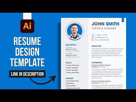 Illustrator Resume Design Template Create a Professional CV