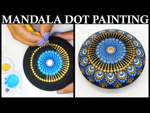 How to Mandala Dot Painting - Mandalas With Acrylic Paint Dotting Artist Tutorial Art #mandala #art