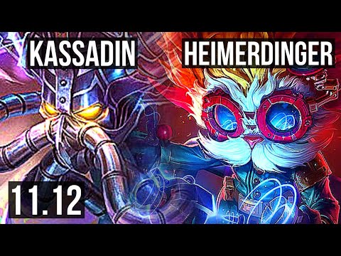 KASSADIN vs HEIMERDINGER (MID) | Penta, 18/2/5, Legendary, 900+ games | NA Master | v11.12