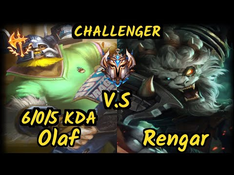 JDG Flawless (OLAF) vs RENGAR - 6/0/5 KDA JUNGLE CHALLENGER GAMEPLAY - KR