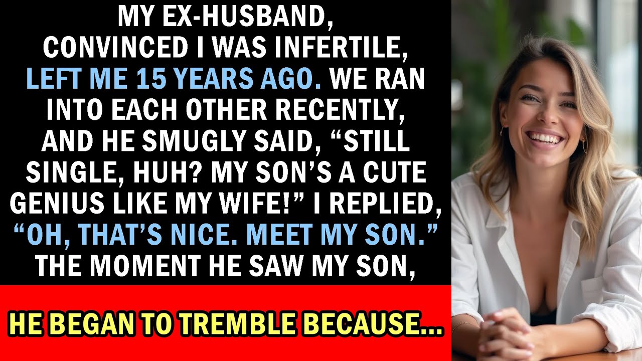 My ex-husband left 15 years ago, thinking I was infertile. He saw my son recently and froze.