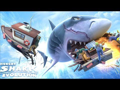 MEGALODON ALL TRAILER MOVIE SHORTS COMPILATION THROUGH THE YEARS - Hungry Shark Evolution