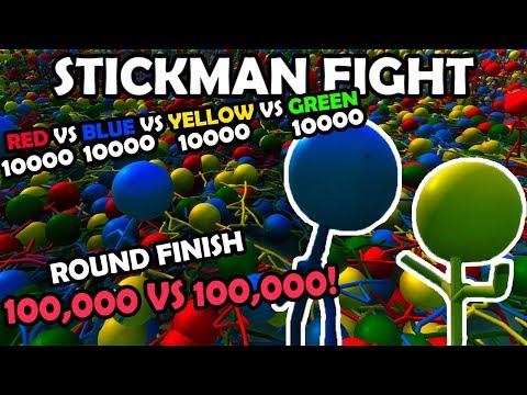 Red VS Blue - Epic Stickmen fighting 