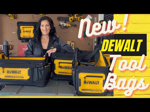 SNEAK PEEK LOOK at the NEW DeWalt PRO IP54 Water Resistant Tool Bags, Totes, Back Packs, "Luggage"