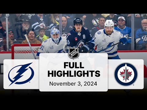 NHL Highlights | Lightning vs. Jets | November 03, 2024