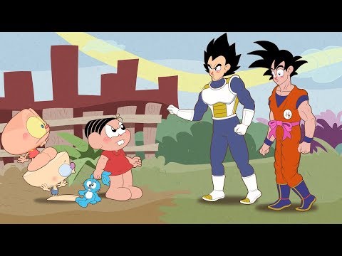 Mongo e Drongo em: Goku e Vegeta contra a Mônica - desenho animado infantil