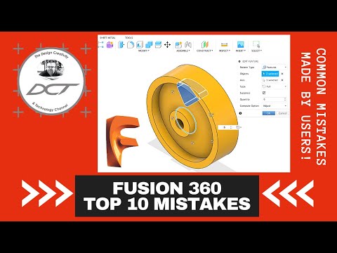 Fusion360 TOP 10 Mistakes made by users - Great TIPS