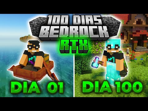 I SURVIVED 100 DAYS IN MINECRAFT BEDROCK WITH RTX - THE MOVIE