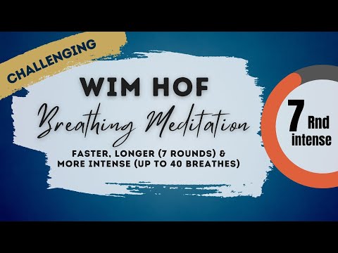 Wim Hof intensive breathing technique - longer (7 rounds) and more intensive | exercise & meditation