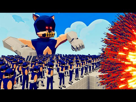 100x SONIC + 1x GIANT vs 1x EVERY GOD   Totally Accurate Battle Simulator TABS