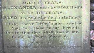 preview picture of video 'David Wilson Gravestone Parish Church Graveyard Burntisland Fife Scotland'