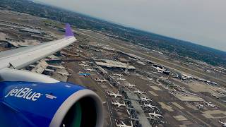 [4K] – Spectacular New York Takeoff – JetBlue Airways – Airbus A220-300 – JFK – N3247J – SCS 1588