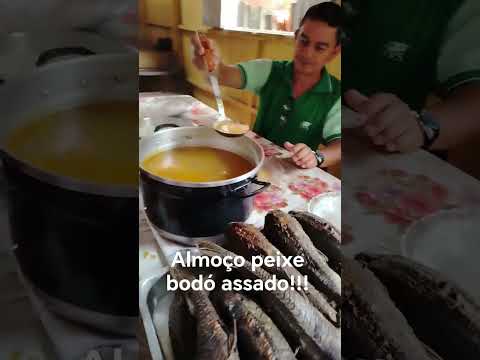 Almoço Peixe bodó assado Jutaí Amazonas! @ministerioemersonlopes