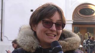 La protesta delle guide turistiche a Montecitorio La protesta delle guide turistiche a Montecitorio