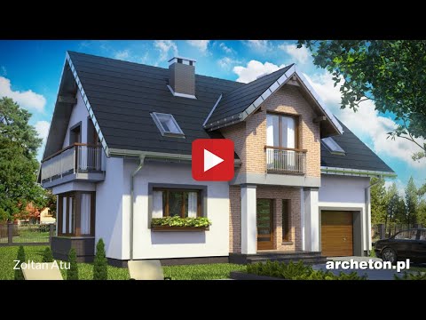 Projekt domu Zoltan Atu - archeton.pl - z użytkowym poddaszem 189,9 m2