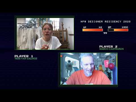 Marco Casteleijin during HFW Designer Residency in discussion with Tess Van Zalinge