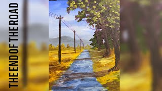 Acrylic painting perspective easy lesson