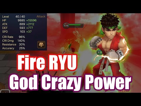 【Summoners War | Curry's RTA】God Crazy Power Fire RYU Debut! he is final weapon!!