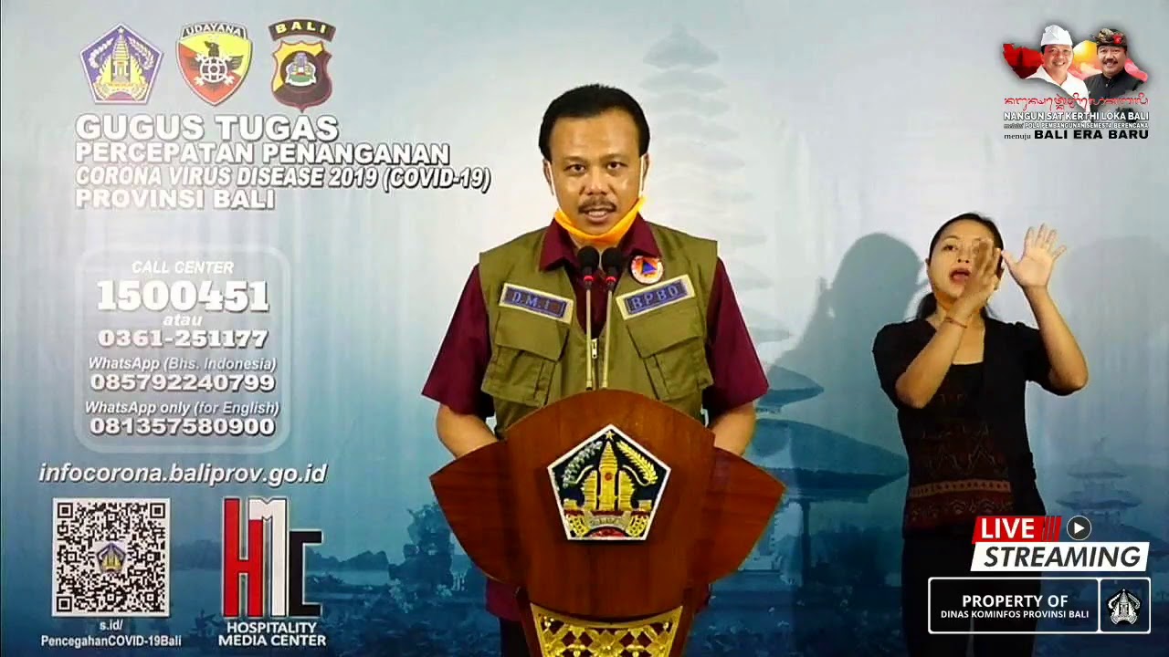 Siaran Pers Perkembangan Penanggulangan COVID–19 Provinsi Bali per 23 April 2020