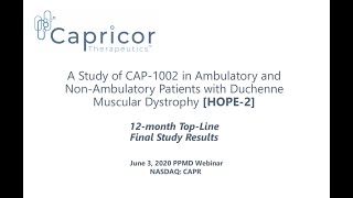 Capricor's HOPE-2 Final 12-Month Data (June 3, 2020)