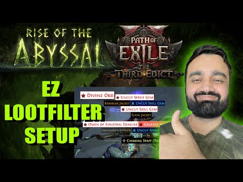 How to setup lootfilter/itemfilter in path of exile 2 0.3 Rise of the Abyssal