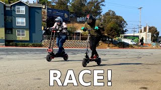 Apollo Pro Ludicrous vs Turbowheel Phaeton | Electric Scooter Race With Fast 2020 Models