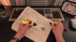 Office Sounds ASMR - Processing Attendance - Paper, Writing, Typing, Keyboard Sounds
