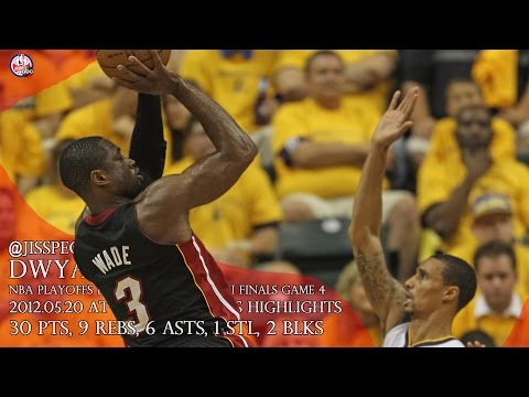 2012.05.20 East Semis G4 at Indiana Pacers Dwyane Wade Highlights, 30 pts, Comeback!
