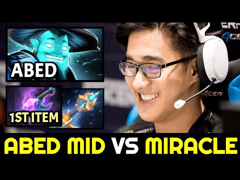 ABED Mid vs MIRACLE with NEW META Arcane Blink Storm Spirit Dota 2