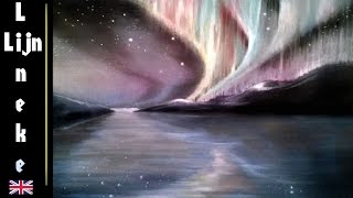 How to draw the Northern Lights step by step / Landscapes #40