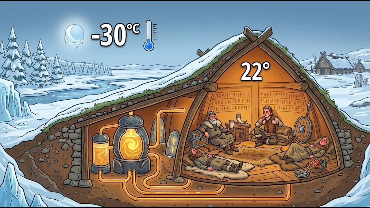 How Vikings Built a HEATING SYSTEM in -30°C Winters With NO Electricity