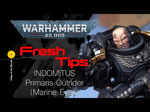 Painting Warhammer 40K INDOMITUS Primaris Outrider (Marine Eyes) Fresh Tips 4K Tutorial #wargaming