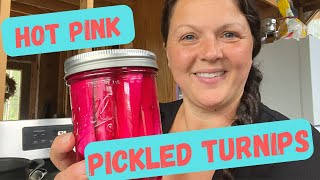Alaska Homestead Pantry - Pickled Turnips from our big Alaska garden