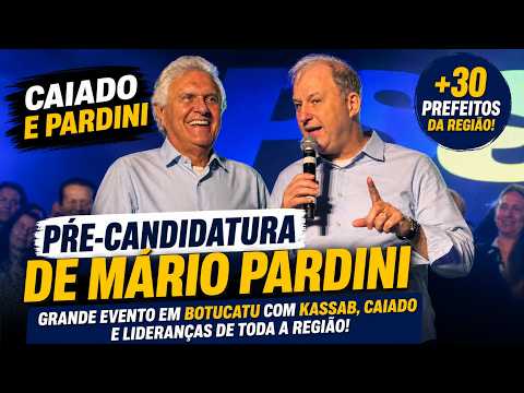 Mário Pardini lança pré-candidatura em Botucatu com Kassab, Caiado e 30 prefeitos da região