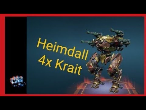 Titan Heimdall 4x Krait gameplay FFA and DOM (war robots, mk3)