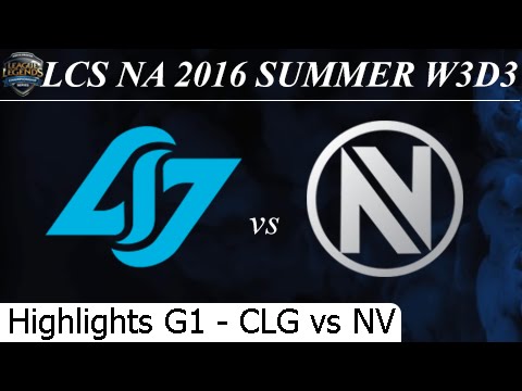 CLG vs NV Game 1 Highlights 19/06/2016 LCS NA Summer 2016 W3D2M10 Counter Logic Gaming vs Team Envy