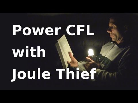 How to Make Joule Thief Light a CFL - Jeanna's Light Video