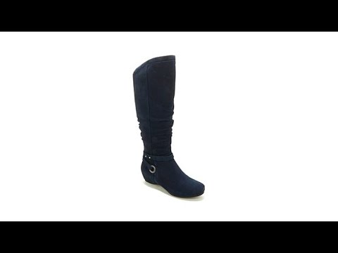 PureSole Suede Hidden Wedge Tall Boot
