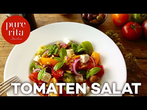 🍅 Schnelle Low Carb-Rezepte 🥗 Tomatensalat selber machen mit Feta(Rezept)
