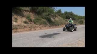 preview picture of video 'Kawasaki KFX 700 Sandanski, Bulgaria - First Wheelie'